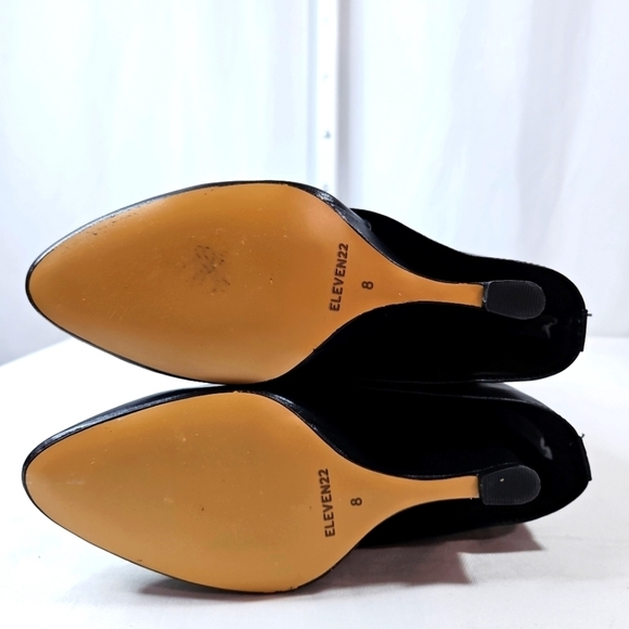 Eleven22 Black Faux Leather Boots Size 8 NIB! - Picture 4 of 8